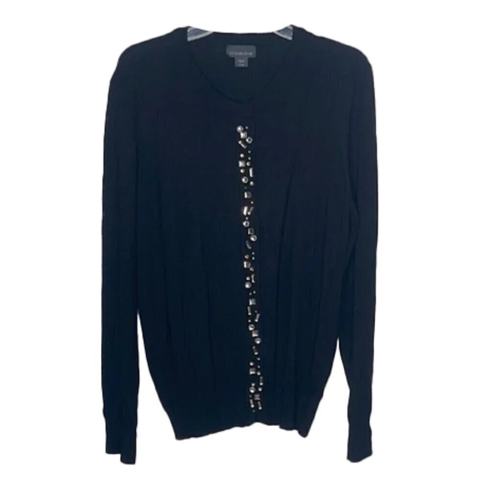 ❤️ COVINGTON Women's Black Cardigan Size XL